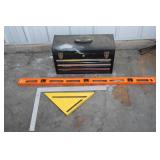 Craftsman Tool Box with Level, Speed Square & Framing Square