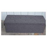 Gray Storage Bench – 43" L x 14.5" W x 15" T
