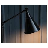 Heavy Silver-Tone Floor Lamp