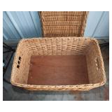 Large Wicker Basket with Lid – 28" W x 17.5" D x 17" T