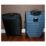 Set of Two Luggage Pieces – American Tourister Carry-On and Blue Checked Bag