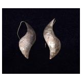 Sterling Silver Hammered Dangle Earrings – Stamped Sterling