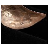 Sterling Silver Hammered Dangle Earrings – Stamped Sterling