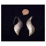Sterling Silver Hammered Dangle Earrings – Stamped Sterling