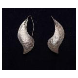 Sterling Silver Hammered Dangle Earrings – Stamped Sterling