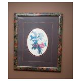 Large Wall Art with Unique Floral Frame – 28" x 34"