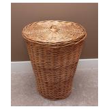 Real Wicker Hamper – 20" T x 17" Diameter