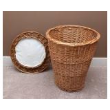 Real Wicker Hamper – 20" T x 17" Diameter