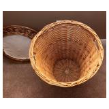 Real Wicker Hamper – 20" T x 17" Diameter