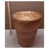 Real Wicker Hamper – 20" T x 17" Diameter