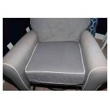 Gray Rocking Recliner with Matching Ottoman