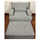 Plumley Smoke/Takara Rain Oversized Living Room Arm Chair and Ottoman by England Inc. 2023