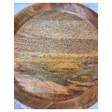 Two Large Hearth & Home Wooden Trays for Serving or Décor - 20" round or 32" L