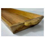 Two Large Hearth & Home Wooden Trays for Serving or Décor - 20" round or 32" L