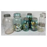 Vintage Button Collection in Atlas, Dominum and Ball Canning Jars