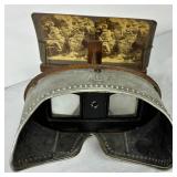 Vintage Jiffy Kodak Six-20 Folding Camera and Keystone View Co Stereoscope with 3 Cards