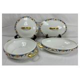 Victoria China Czechoslovakia Porcelain Dinnerware Set