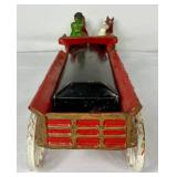 Two Vintage Cast Iron 8 Clydesdale Horses Beer Wagon