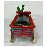 Two Vintage Cast Iron 8 Clydesdale Horses Beer Wagon