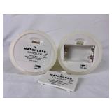 Pair of Distressed Gold Tabletop Hurricane Candle Holders with Matchless Candles
