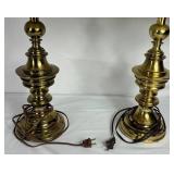 Pair of Stiffel Brass Lamps