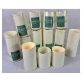 Assortment of Outdoor Flameless Pillar Candles by Matchless Candle Co. - 3 sizes, 13 total