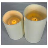 Assortment of Outdoor Flameless Pillar Candles by Matchless Candle Co. - 3 sizes, 13 total