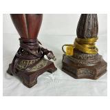Set of 2 Brown Candlestick Table Lamps