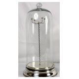Pottery Barn Accents Cloche Jewelry Display plus Large Silver Mercury Glass Container with Lid