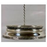 Pottery Barn Accents Cloche Jewelry Display plus Large Silver Mercury Glass Container with Lid
