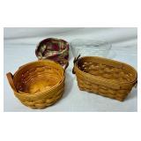 Bundle of 8 Longaberger Baskets - Various Sizes and Years
