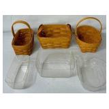 Assortment of 9 Longaberger Baskets - Various Sizes and Years