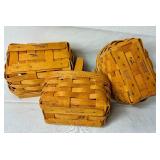 Assortment of 9 Longaberger Baskets - Various Sizes and Years