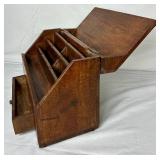Antique Wooden Organizers- Writing Desk Box, Artist Carrying Case and Wooden Farrier Tool  Box