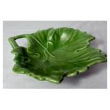 Vintage Green & Brown Pottery Bundle - Brown Bean Pots, Leaf Dish and Frankoma Pottery #30B Bowl