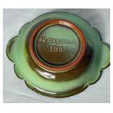 Vintage Green & Brown Pottery Bundle - Brown Bean Pots, Leaf Dish and Frankoma Pottery #30B Bowl