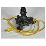 Collection of Black Candlestick Table Lamps and Black Candle Holder