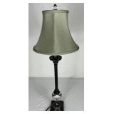 Collection of Black Candlestick Table Lamps and Black Candle Holder