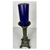 Collection of Black Candlestick Table Lamps and Black Candle Holder