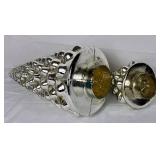 Silver Holiday Collection - Mercury Glass Trees, Silver Candle Holders, LED Candles and Silver Glass Tray