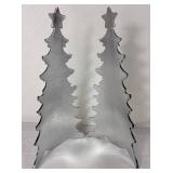 Silver Holiday Collection - Mercury Glass Trees, Silver Candle Holders, LED Candles and Silver Glass Tray