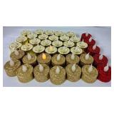 Red & Gold Holiday Candle Décor Collection