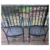 Wrought Iron 5 Piece Patio Set - Table and 4 Chairs