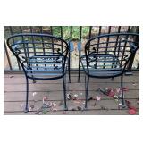 Wrought Iron 5 Piece Patio Set - Table and 4 Chairs