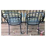 Wrought Iron 5 Piece Patio Set - Table and 4 Chairs