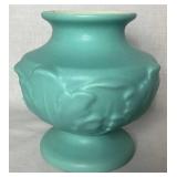Rum Rill Pottery #514 Acanthus Leaf Green Matte Vase