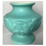 Rum Rill Pottery #514 Acanthus Leaf Green Matte Vase