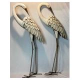Garden Décor Bundle - 2 Metal Cranes, Pheasant Weather Vane, Hose Guard, Bird Rain Gauge and Koi