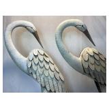 Garden Décor Bundle - 2 Metal Cranes, Pheasant Weather Vane, Hose Guard, Bird Rain Gauge and Koi