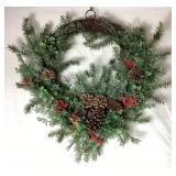 Holiday Decorating Bundle - 4ft Pre-Lit Christmas Tree, Wreath, Candelabra Three Arm Centerpiece, Candle Wreath Centerpiece and Red Holiday Truck
